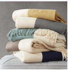 Ink+ivy Stockholm Color Block Faux Cashmere Throw 50x60"